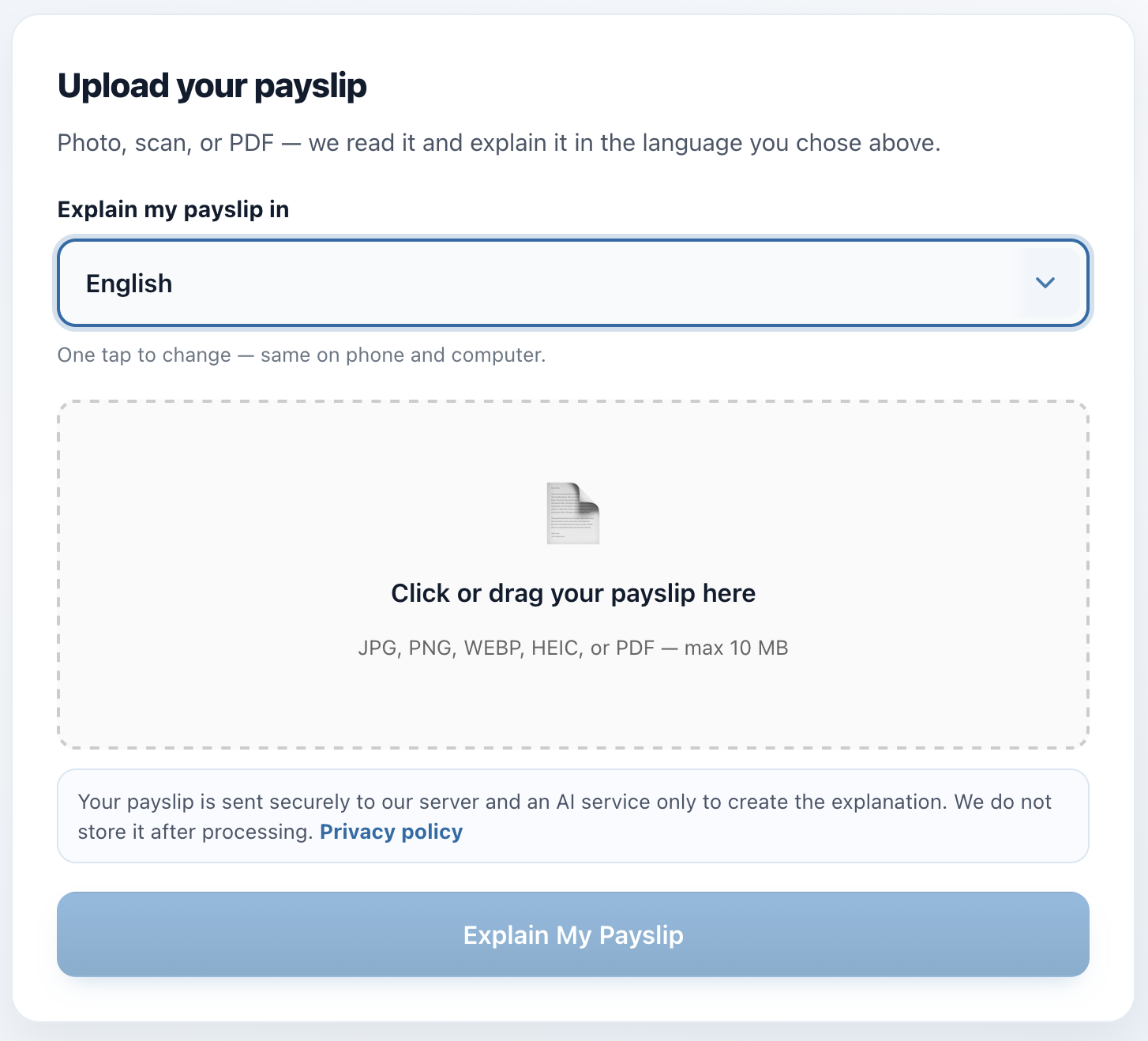 BustaFacile app preview