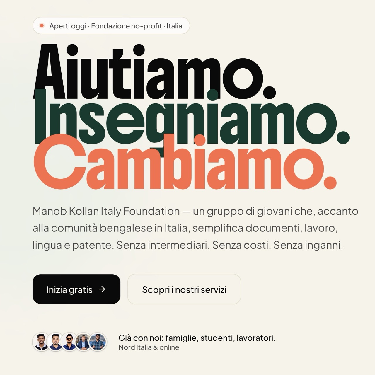 Manob Kollan Italy Foundation project
